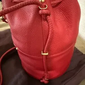 Etienne Aigner | Bags | Etienne Aigner Red Leather Bucket  display picture 1